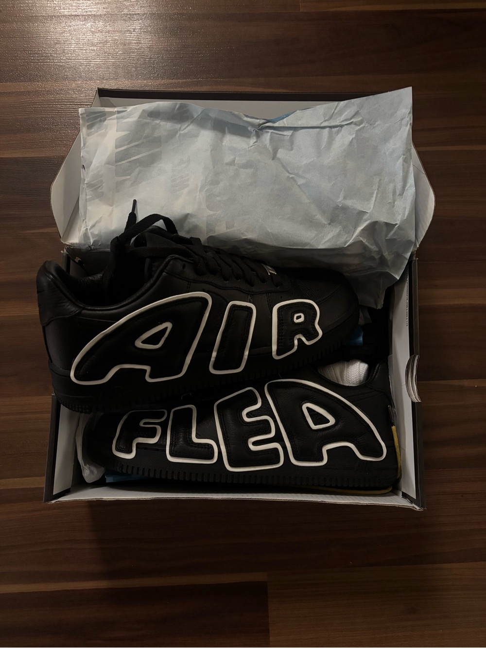 Nike Kids Black Air Flea Low-Top Sneakers